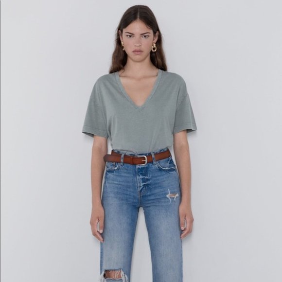 Zara Tops - Reserved - Zara Mint Tee